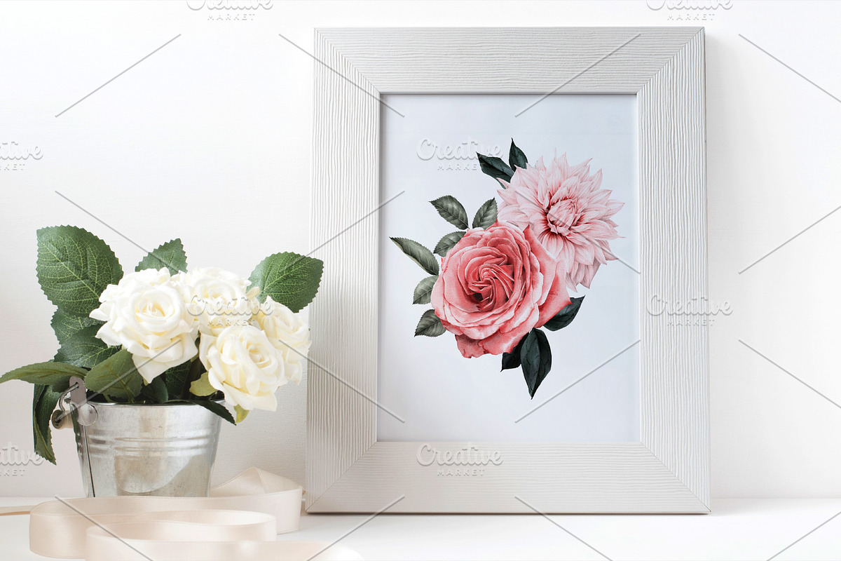 WATERCOLOR BUNDLE Peonies & Roses, an Illustration by ollalya (Photo 75 of 101)