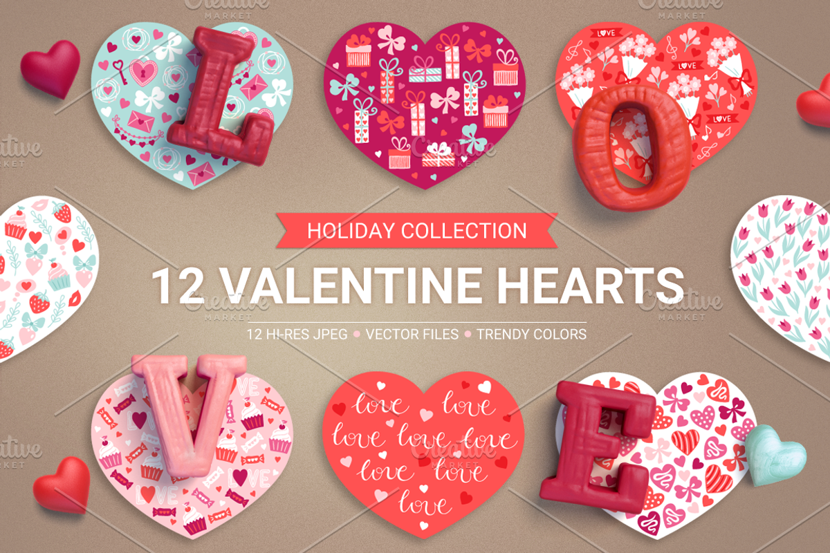 12 Valentine Hearts, an Object Graphic by miumiu (Photo 1 of 4)