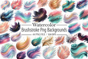 Watercolor Brushstroke Png Backgroun, an Illustration by Libby Wishes