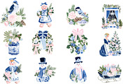 Chinoiserie Christmas Clipart, an Illustration by Designworld (Thumbnail 3 of 4)