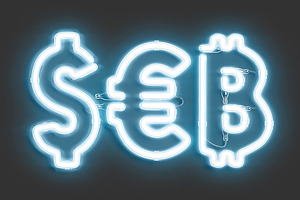 Blue Neon Special Symbols 3D Model