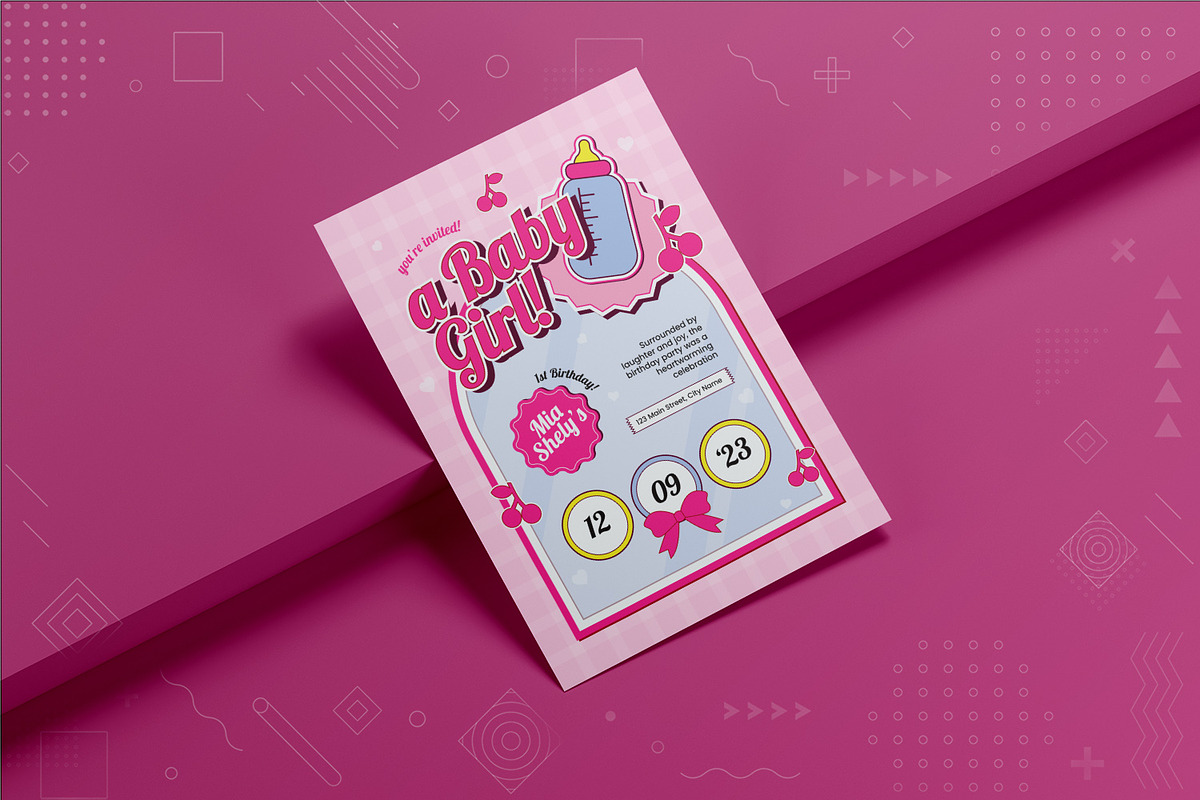 Pretty Doll Birthday Invitation, an Invitation Template by Fannan Studio (Photo 2 of 2)