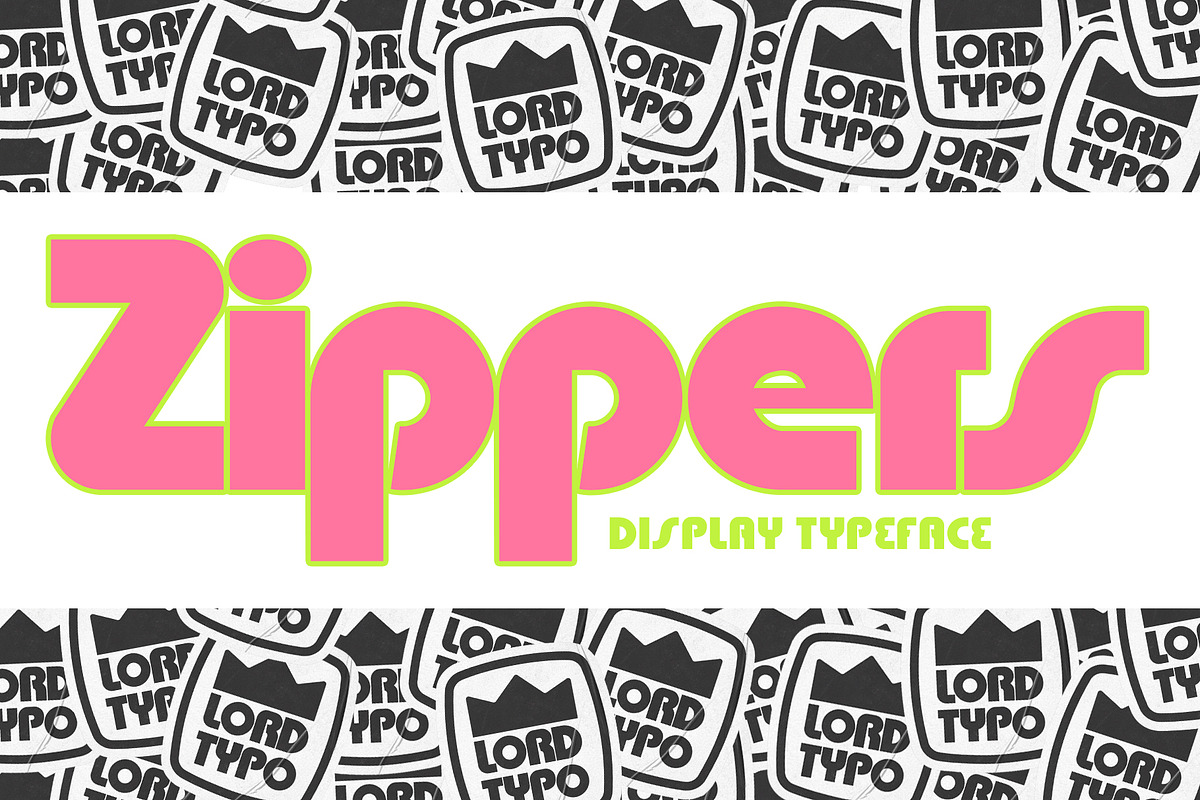 Zippers — Retro Surfy Display Font, a Font by Mikey Weeks (Photo 8 of 8)