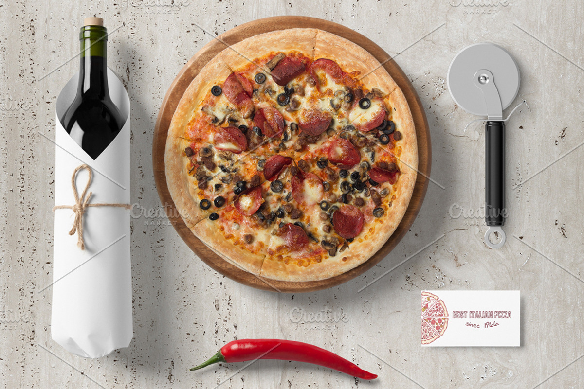 Pizza bundle, a Food Illustration by Zhemchuzhina (Photo 4 of 7)