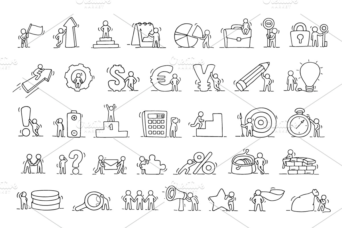 Cartoon business icons set, an Icon by Sapunkele (Photo 2 of 2)