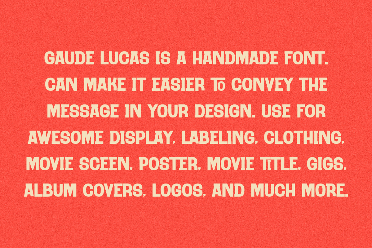 Gaude Lucas - Vintage Font, a Handwritten Font by Viswal Studio (Photo 3 of 8)
