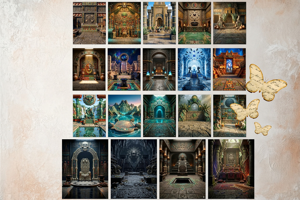 Aztec Backdrops Mythology Papers, a Background Graphic by ThatsDesignArt (Photo 10 of 14)