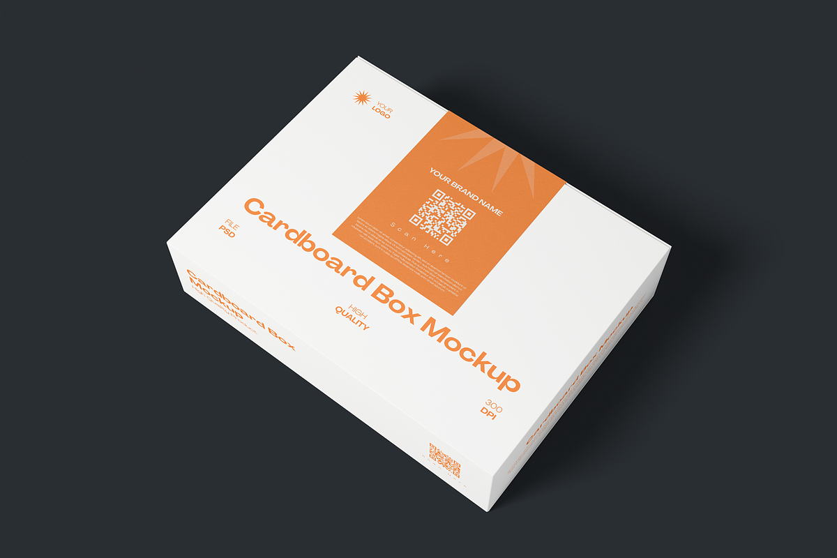 Cardboard Box Mockup, a Packaging Mockup by DSNA Mockup (Photo 5 of 5)