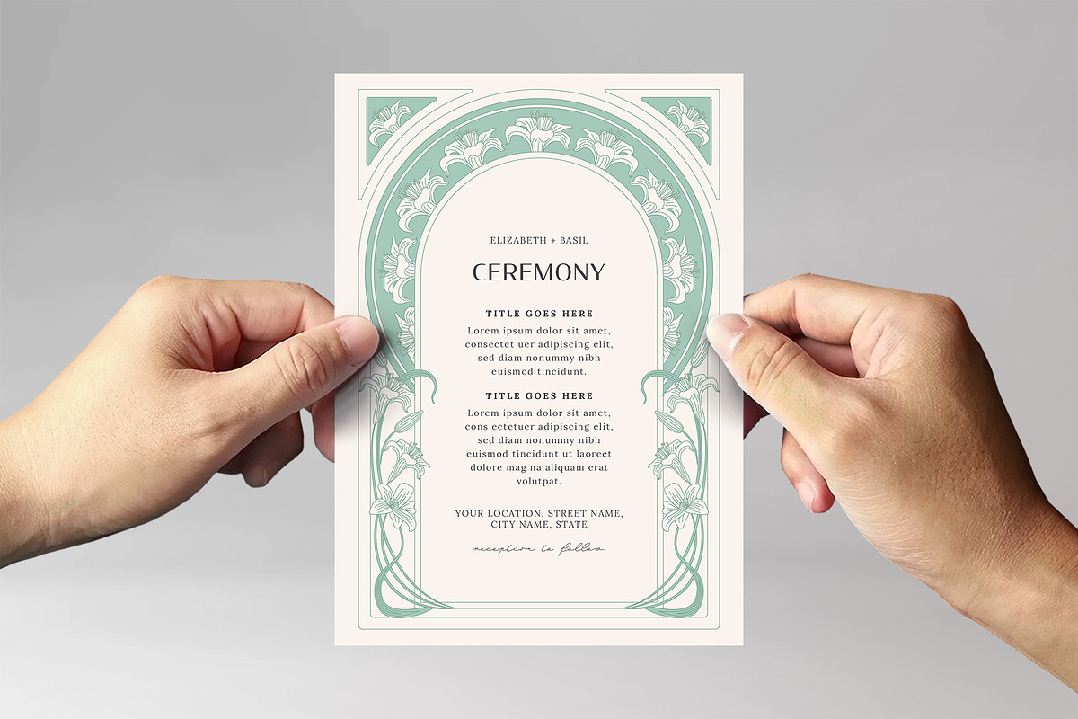 Vintage Wedding Invitation Template, an Invitation Template by BrandPacks (Photo 5 of 6)