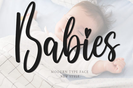 Babies, a Script Font by Creative Writting