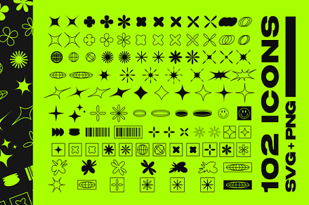 100+ Y2K Icons And Symbols Pack, an Object Graphic by Vincit Design Co.