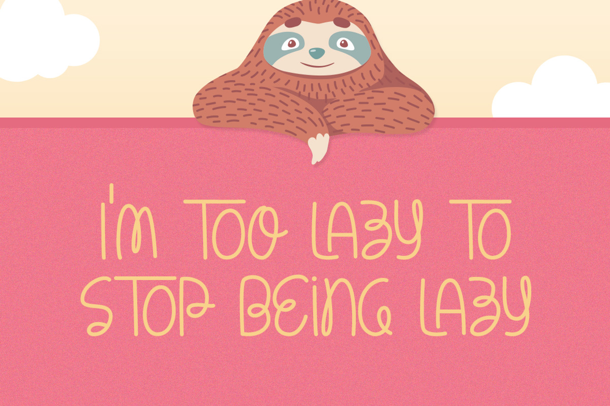 Lazy Cuties Font preview 4