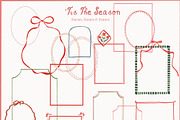 Christmas Frames Borders Templates, a Decorative Illustration by whiteheartdesign (Thumbnail 17 of 24)