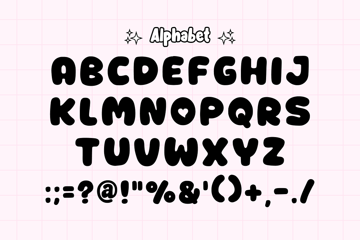 Sweet Lovely - Bubble Display Font, a Handwritten Font by KiddoGlyphs Studio (Photo 4 of 5)