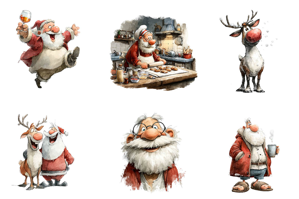 Funny Christmas Reindeer, an Illustration by CreationArt (Photo 3 of 5)