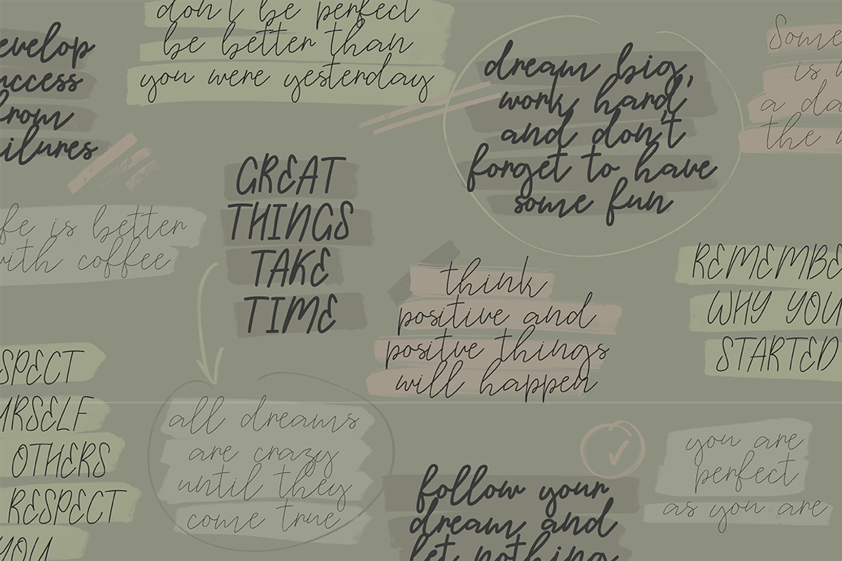 Warm Memories | Script Font Trio preview 6
