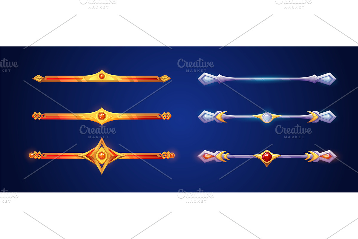Decorative game ui divider and text, an Object Illustration by art PVP ...