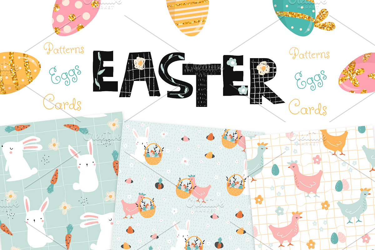 Happy Easter!, a Pattern Graphic by Viktoria Siarova (Photo 1 of 5)