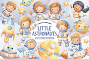 Astronaut Clipart Bundle, an Illustration by TatiMockup (Thumbnail 1 of 5)