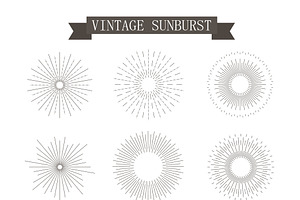 sunburst vintage icons