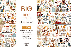 Kids Bundle - graphic collections, an Illustration by JulzaArt