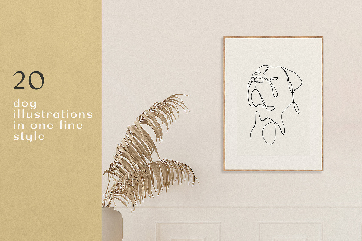 Dog - one line illustrations, an Animal Illustration by Anna.Klets (Photo 2 of 12)