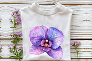 Watercolor Orchid Clipart, an Illustration by Rose Art (Thumbnail 7 of 7)