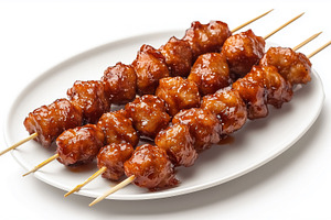 Juicy grilled meatballs glazed with, a Food & Drink Photo by MistyDay