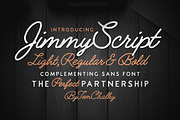 Jimmy Font Duo (5 Fonts) + Extras!, a Script Font by Tom Chalky (Thumbnail 1 of 7)