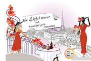 Beautiful girls in Paris., an Illustration by Laifalight (Thumbnail 1 of 4)