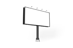 Rectangular Sign Billboard 3D Model