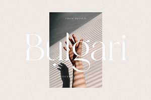 Bulgari - Modern Font, a Serif Font by Sans & Sons