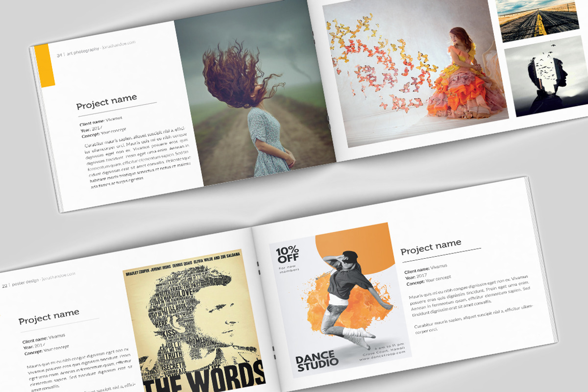 Graphic Design Portfolio Brocure A4, a Brochure Template by buttonpl (Photo 10 of 10)