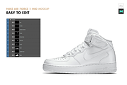NIKE AIR FORCE 1 Mid | Mockup, an Apparel Mockup by MockupsPro (Thumbnail 4 of 4)