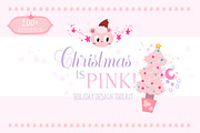 Christmas is Pink! Holiday Toolkit, an Animal Illustration by Paperly Studio (Thumbnail 1 of 7)