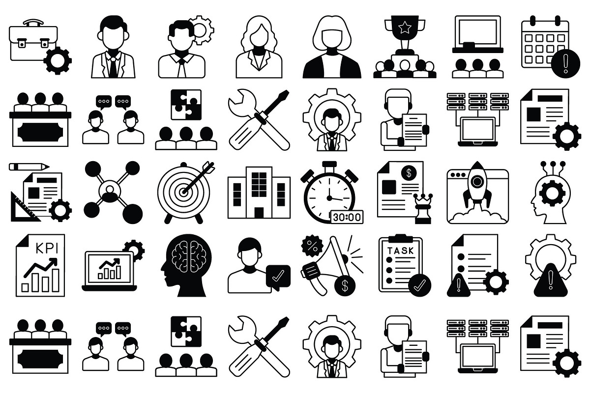 Management Vector Icons Collection, a Solid Icon by Vector Portal (Photo 3 of 5)