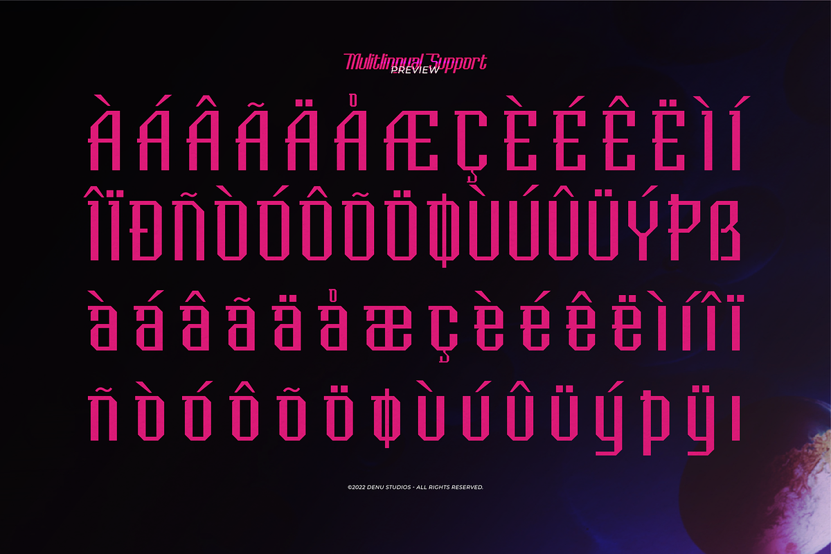 Galaxy Aura | Cyber Condensed Font, a Sans Serif Font by Denustudios (Photo 12 of 12)