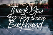Backhand - Script, a Script Font by Scratch Design (Thumbnail 11 of 11)