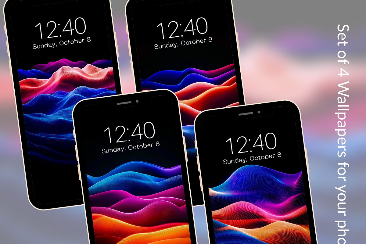 Colorful Abstract Wave Phone BG, a Graphic by Kalindiprints (Photo 6 of 7)