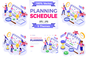 Planning schedule time management, a Person Illustration by TAlex