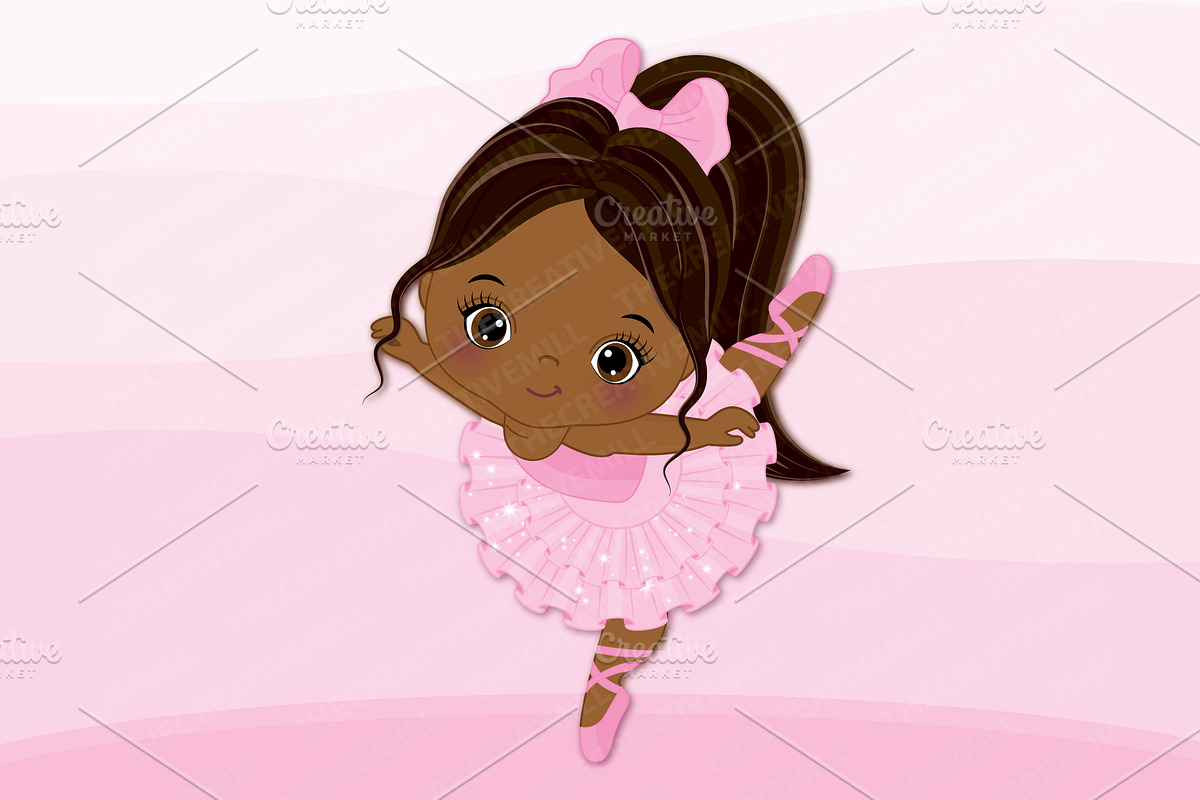 Vector African American Ballerina, an Illustration by TheCreativeMill (Photo 4 of 4)