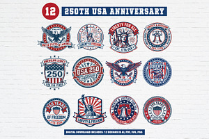 USA 250th Anniversary SVG Bundle, a Branding & Logo Template by Guavanaboy