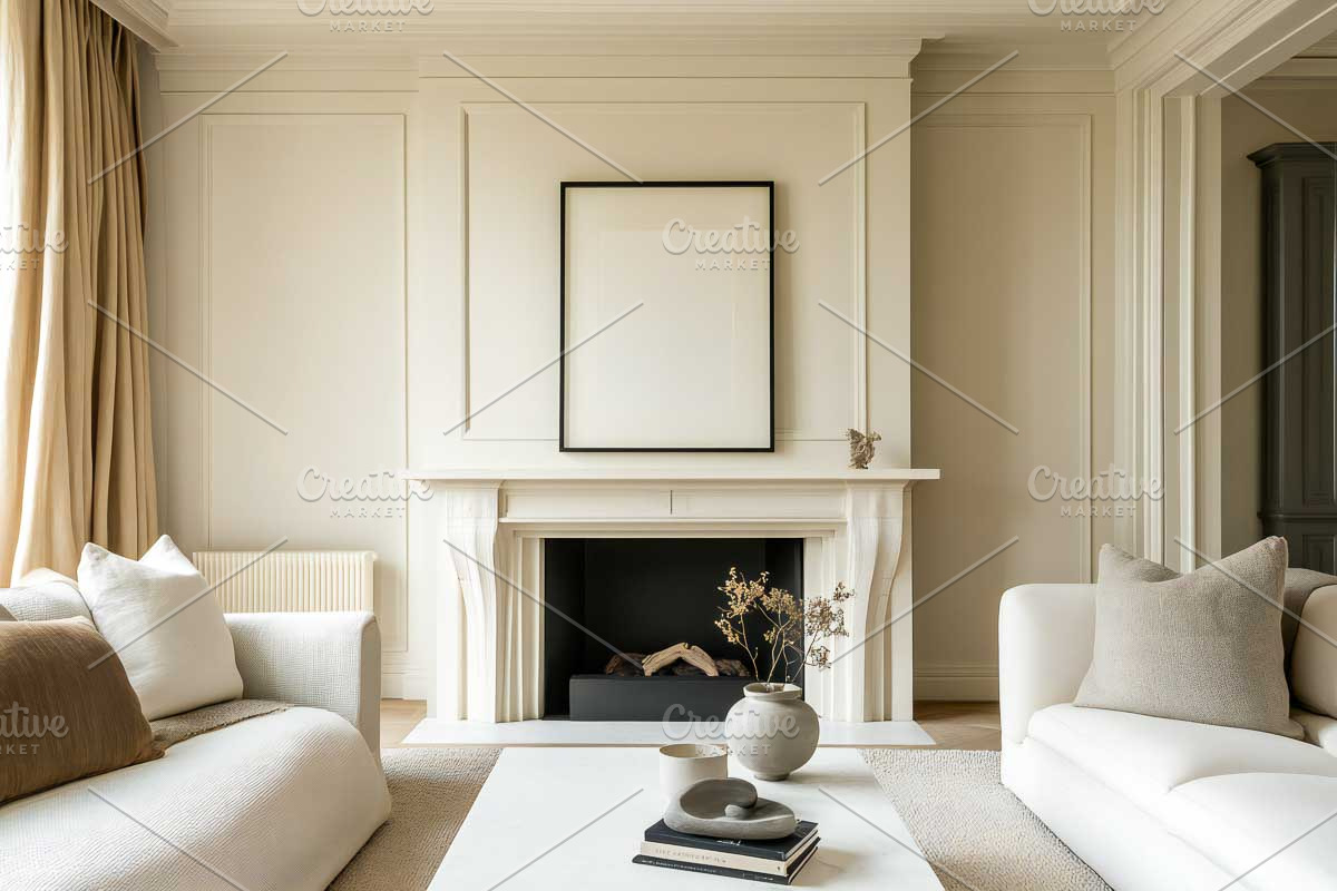 Posters Frames Mockup in Interior, a Templates & Theme by VetalStock (Photo 9 of 13)