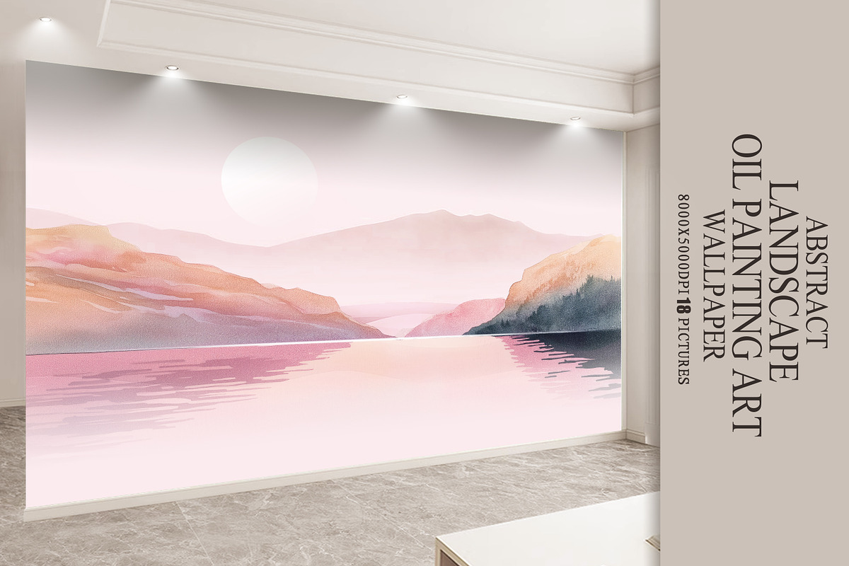 Abstract landscape oil painting art, a Decorative Illustration by fei long (Photo 1 of 10)