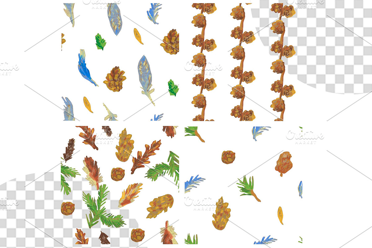 Kids Crayon Nature Elements Seamless, a Pattern Graphic by Lucyinyourheart (Photo 2 of 10)