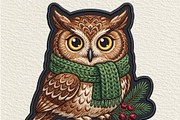Cozy Winter Owl PNG, an Object Illustration by DreamCafeArt (Thumbnail 1 of 6)