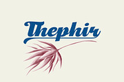 Thephir Slanted, a Script Font by NREY (Thumbnail 1 of 6)