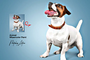 Animal Watercolor Paint Photo Effect, an Action Add-On by Photoshop Action (Thumbnail 1 of 9)