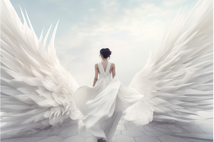 White wings woman miracle. Generate, a Beauty & Fashion Photo by Ylivdesign