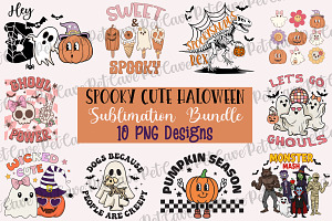 Spooky Cute Halloween PNG Bundle